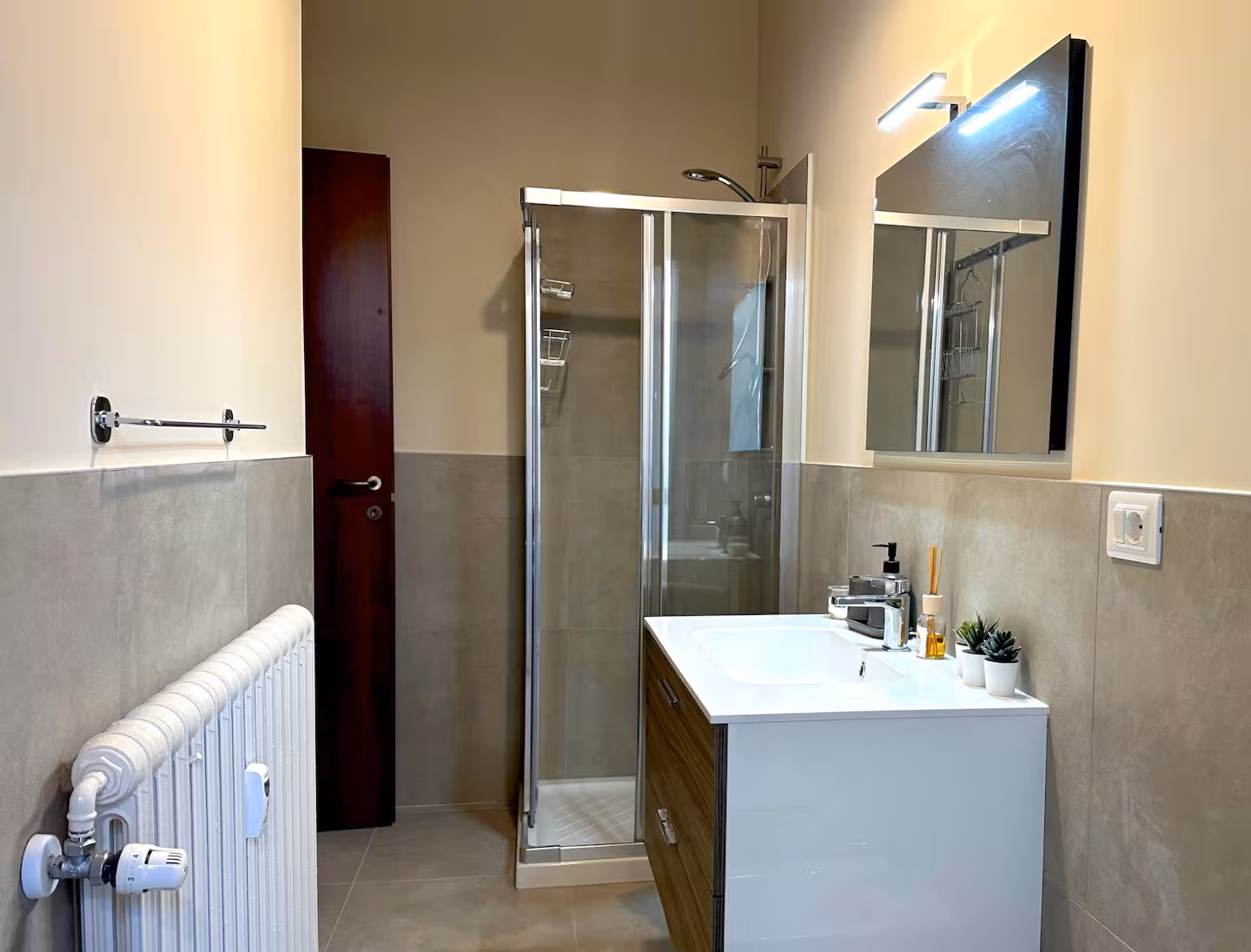 Modern bathroom with shower